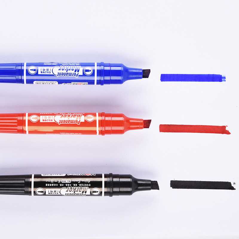 Año Nuevo 10 Gran Marcador aceitoso de doble cabeza 2mm/6mm Gancho marcador logístico marcador de secado rápido