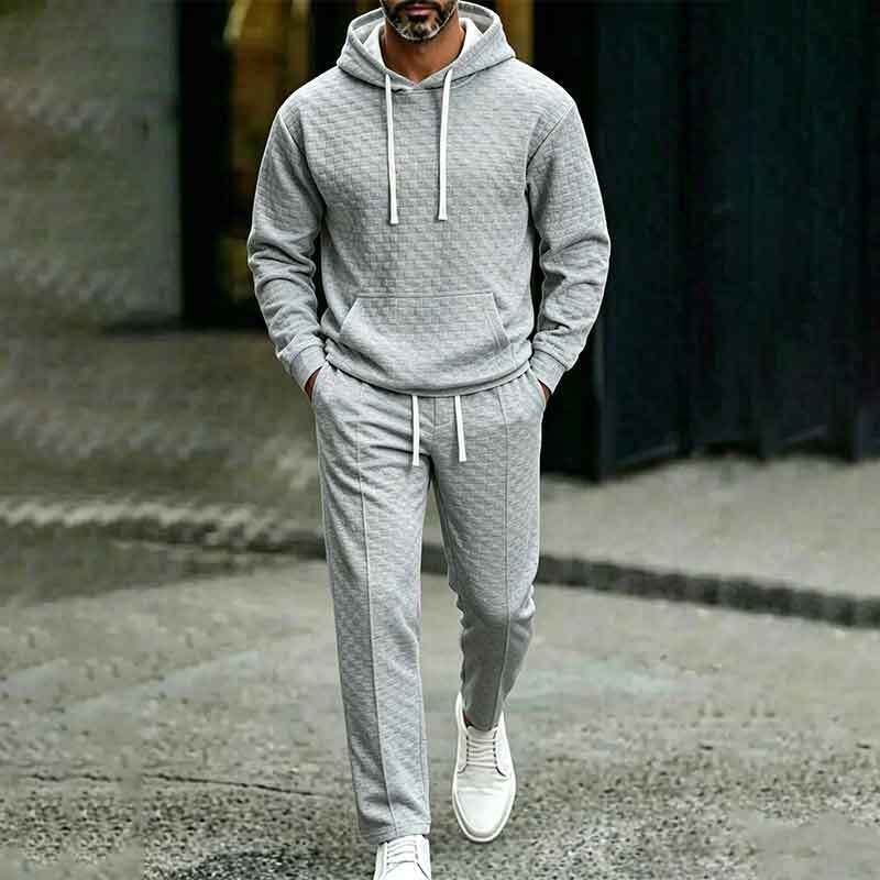 2026 Autumn Cross-Border Amazon 3D Fashion Hooded Men's Sweatshirt and Sweatpants Set (Two Pieces)