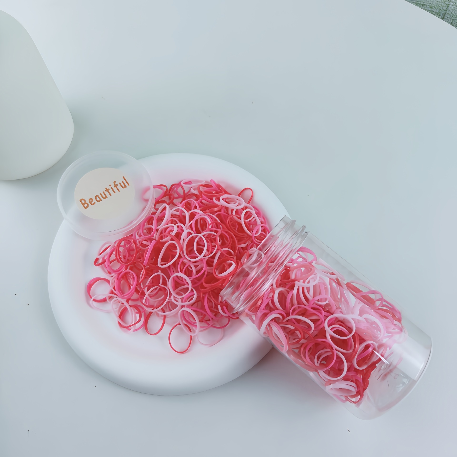 Nuevos niños enlatados desechables banda de goma no lesionar joyas de anillo de cabello accesorios de alta elasticidad trenzada elástica banda de goma de cabello