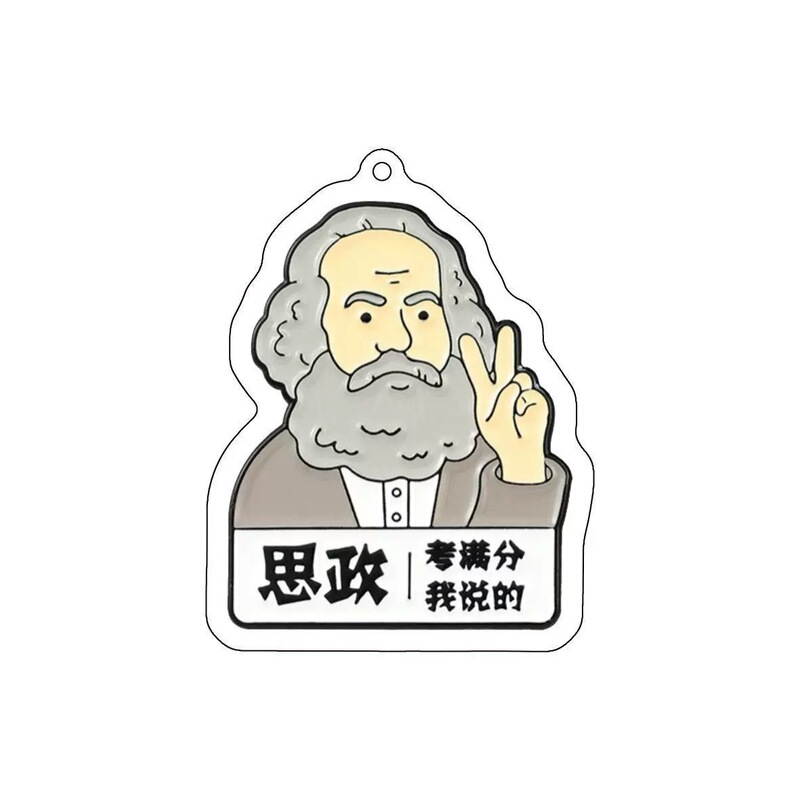 学科满分挂件钥匙扣个性创意卡通鲁迅逢考必过转运书包挂饰亚克力|undefined