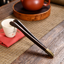 实木茶夹批发弯夹茶夹子茶勺激光logo茶道零配件跨境供货一件代发
