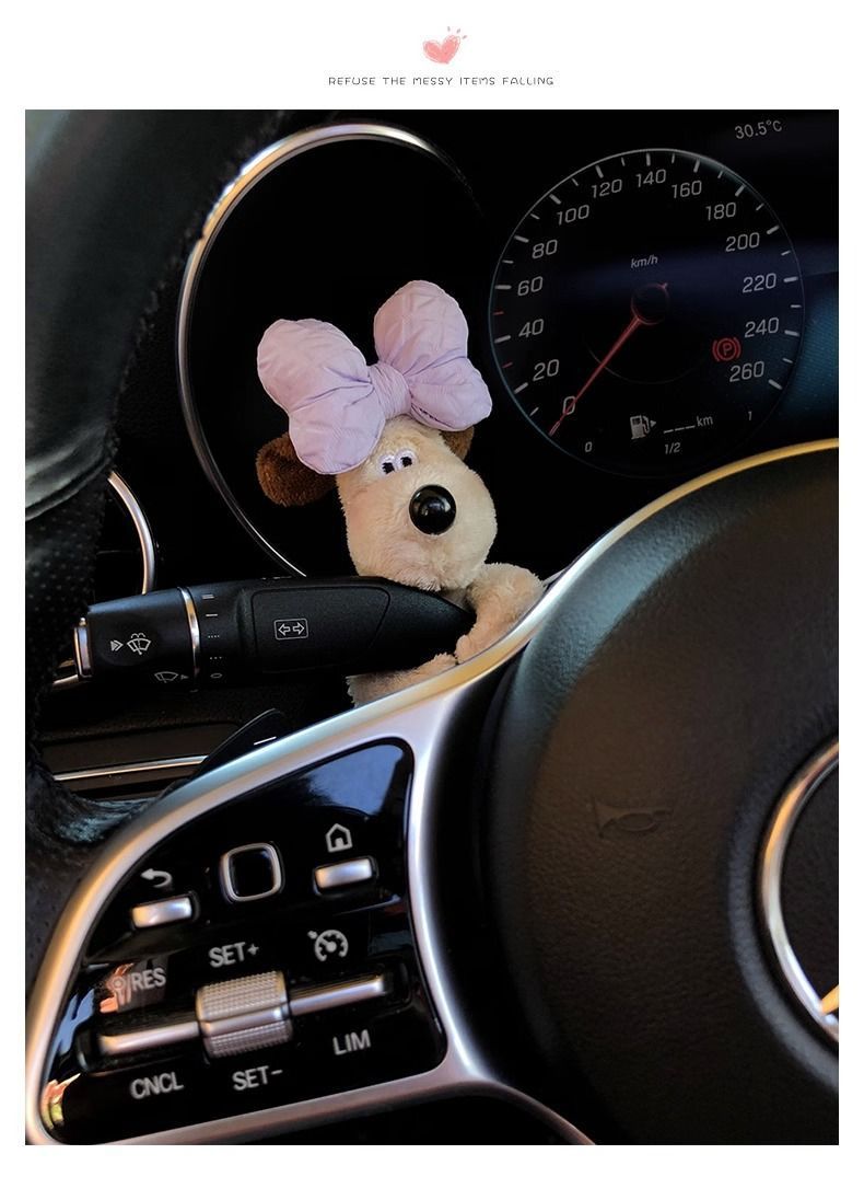 Cute doll dog car bumper decoration Mercedes-Benz car turn light wiper doll decoration car accessories female