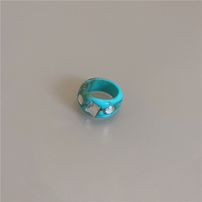 7g Weight Rings Classification One Size Ring Size 1 Piece Quantity Casual Occasion Acrylic Material Geometric, Flower Pattern All Seasons Season Women's Gender Cute, Modern Style, Sweet Style 1 Piece Cute Modern Style Sweet Geometric Flower Acrylic Women's Rings 5