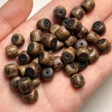 天然柬埔寨沉香老料熟结满纹沉香木手串念珠男女款佛珠毛衣链DIY