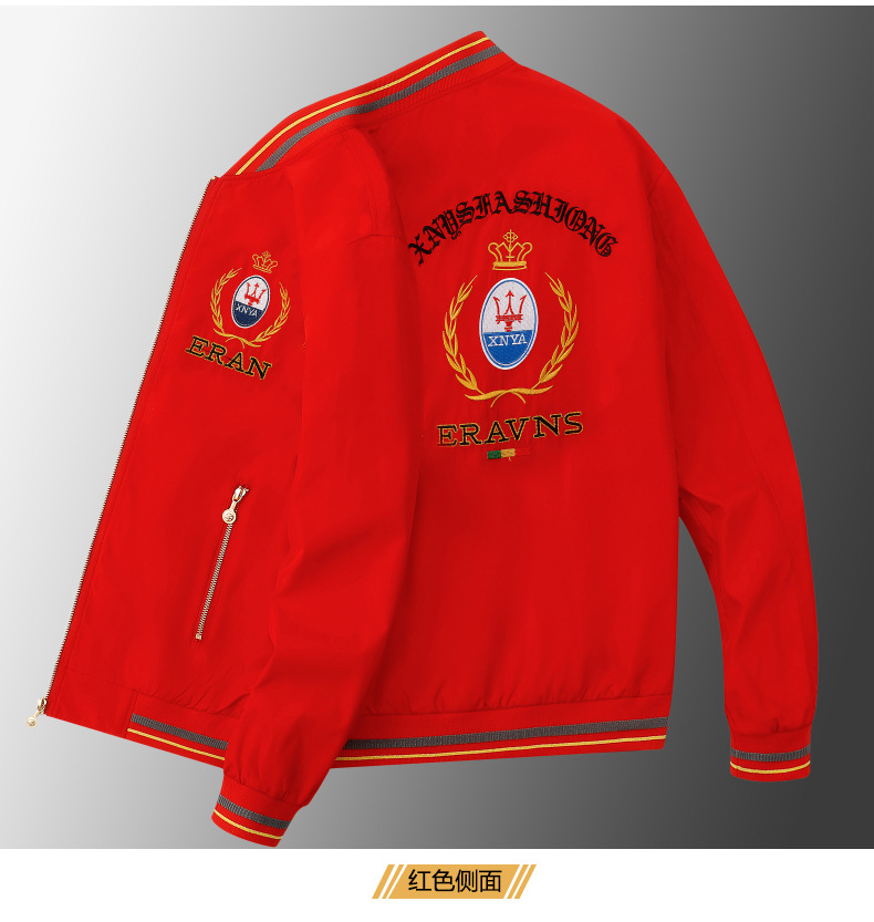 Trident Herrenjacke Mit Besticktem Stehkragen Im Fliegerstil_voghion.com