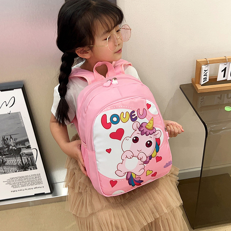 Mochila infantil transfronteriza de aspecto alto de 2 a 7 años 2023 nueva mochila de jardín de infantes para niñas unicornio para la temporada escolar
