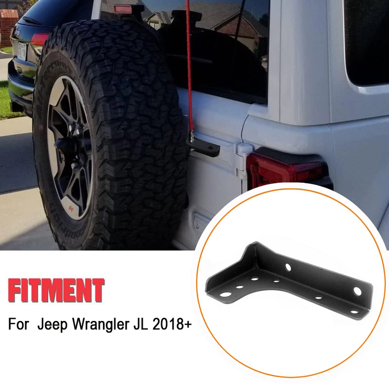 2 pieces of car antenna spare tire mounting tire antenna bracket kit replacement for Jeep Wrangler JL