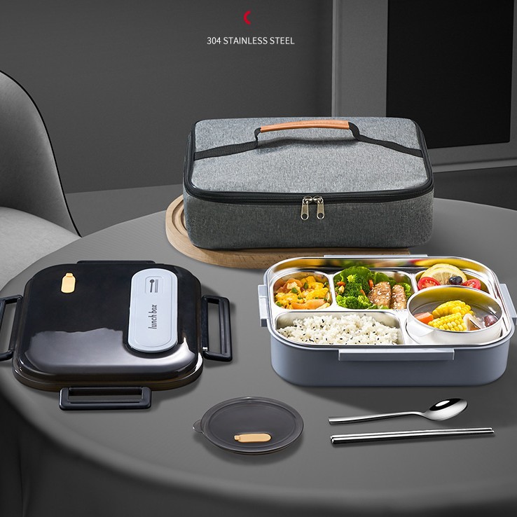Grado de alimentos caja de almuerzo super grande para trabajar puede microondas 316 caja de almuerzo de acero inoxidable caja de sellado de aislamiento térmico para estudiantes