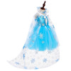 Nail sequins, dress, children's trench coat, small princess costume, set, suitable for teen, with snowflakes, “Frozen”