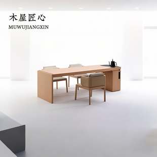 ✅ New Chinese Style Solid Wood Tea Table and Chair Combination Home Modern Simple Tea Table Antique Style Zen Kung Fu Tea Table