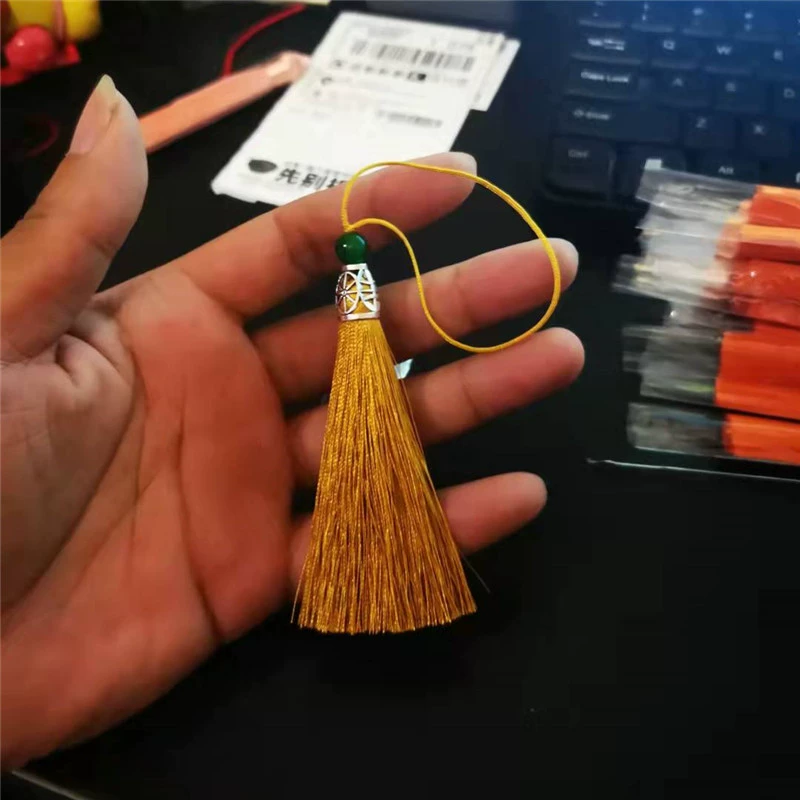 Metal bag with tassels, decorations, accessory, accessories, 8 cm