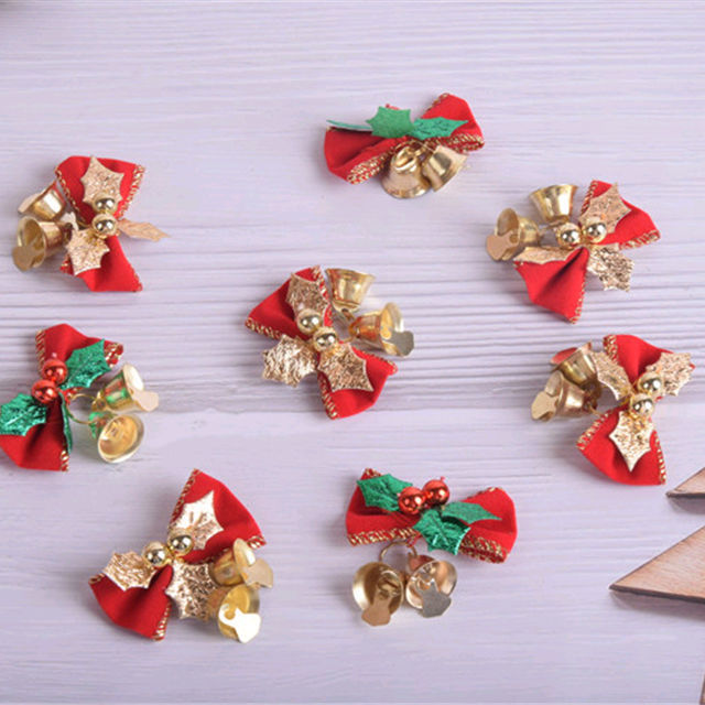 Christmas bow Iron bell decorate Christmas Garland Mini Small bell Manufactor Direct selling