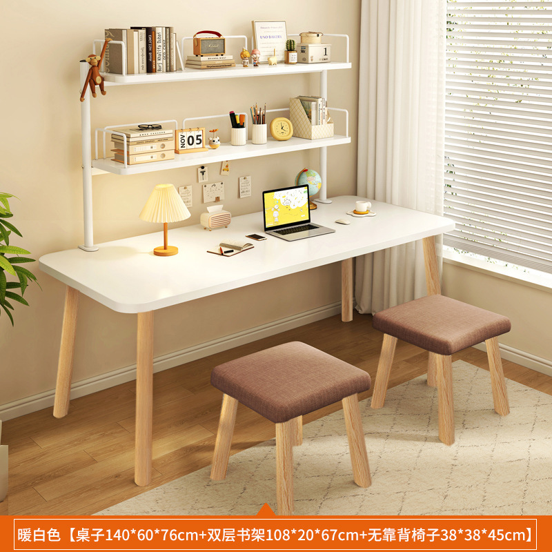 家庭用デスクシンプルコンピュータデスク簡易本棚部屋テーブルと椅子のレンタル部屋北欧のレンタルデスク|undefined