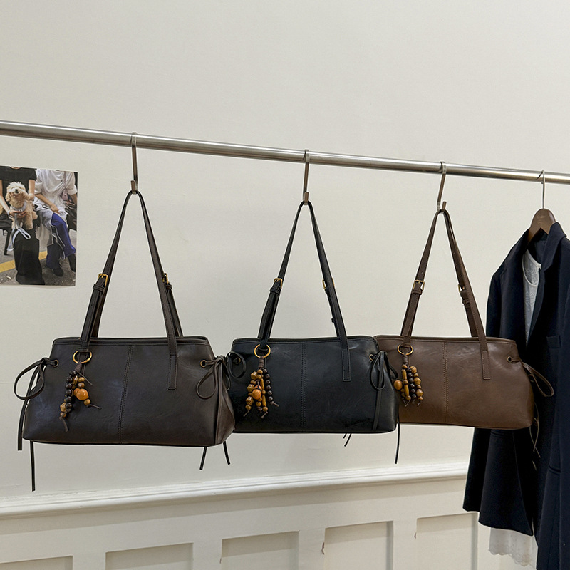 Bolsa baguette vintage para mulher bolsa de ombro simples_voghion.com