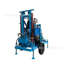 35HP150米水井钻机小型柴油液压轮胎牵引式打井机100米钻井机厂家