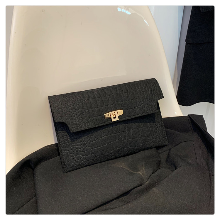 Personalizado todo-fósforo de la manera simple fieltro patrón de piedra bolsa bolso de las mujeres 2023 invierno nuevo sobre bolsa de embrague