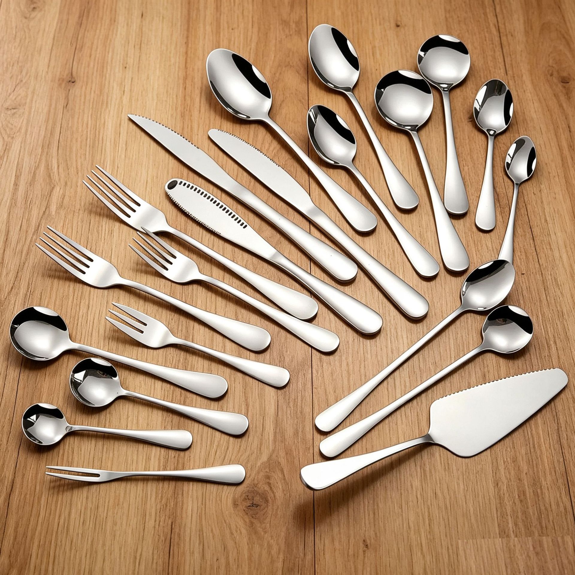 410 Stainless Steel 1010 Knife, Fork, and Spoon Hotel Western-Style Steak Knife, Fork, and Spoon Tea Fork Tea Spoon Ice Spoon Tableware Set