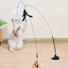 R 35942 Suction cup long rod replaceable cat wand ���̳��˿�
