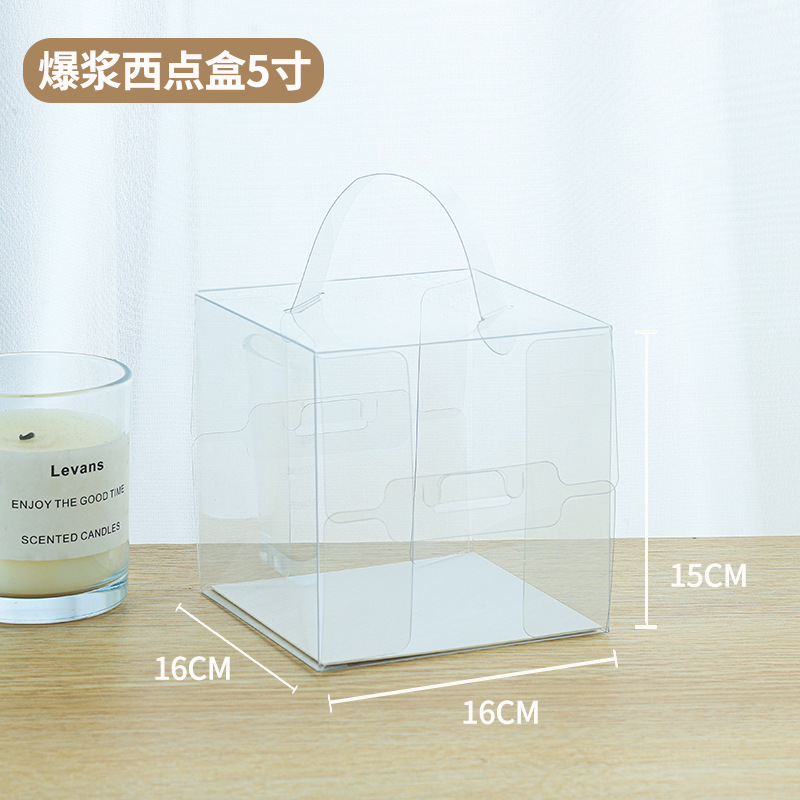 Mini caja de pastel transparente, caja de pastel pequeña, caja de lasagne, caja de queso, caja de embalaje, fábrica al por mayor