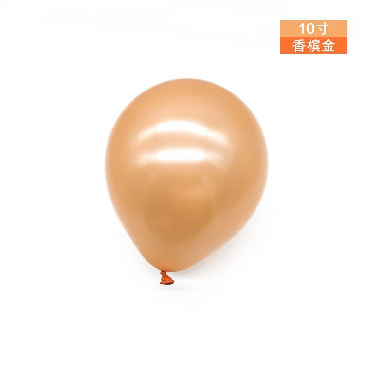 Popular champán oro redondo globo de látex boda decoración de la habitación suministros fiesta de cumpleaños centro comercial actividad diseño