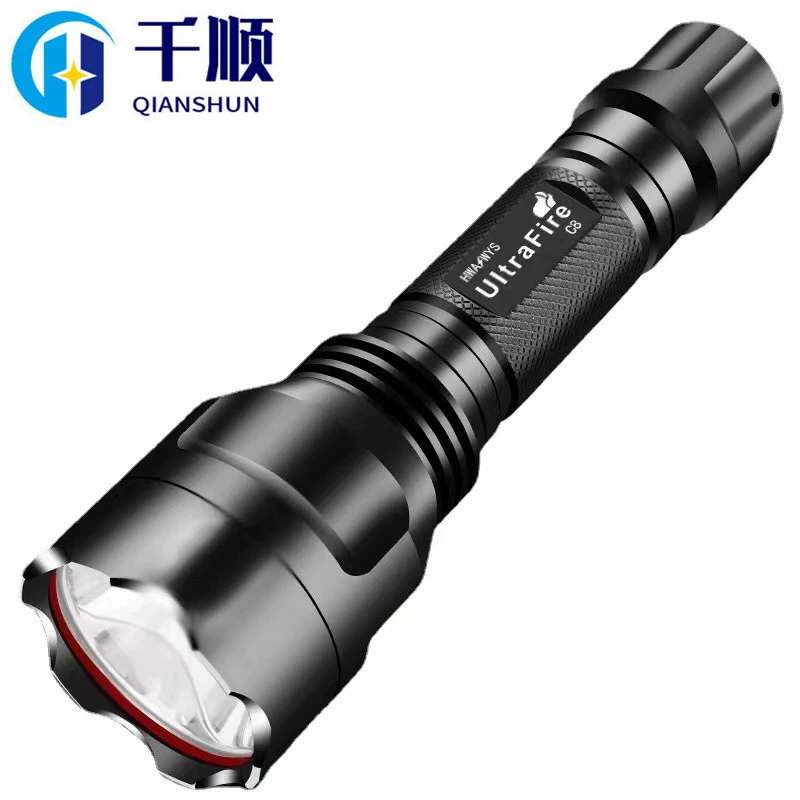 CREEQ5 сильный свет фонарик светодиодный фонарик C8 сильный свет фонарик T6 Высокой Мощности Перезаряжаемый Фонарик костюм