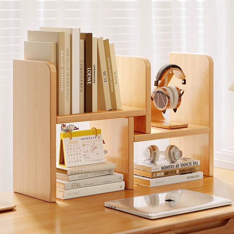 Estante de escritorio de madera sólida Estante de escritorio