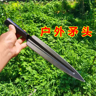 长矛头全钢一体户外祖鲁矛健身矛武术矛霸王枪锻打红缨枪头长矛枪-阿里巴巴