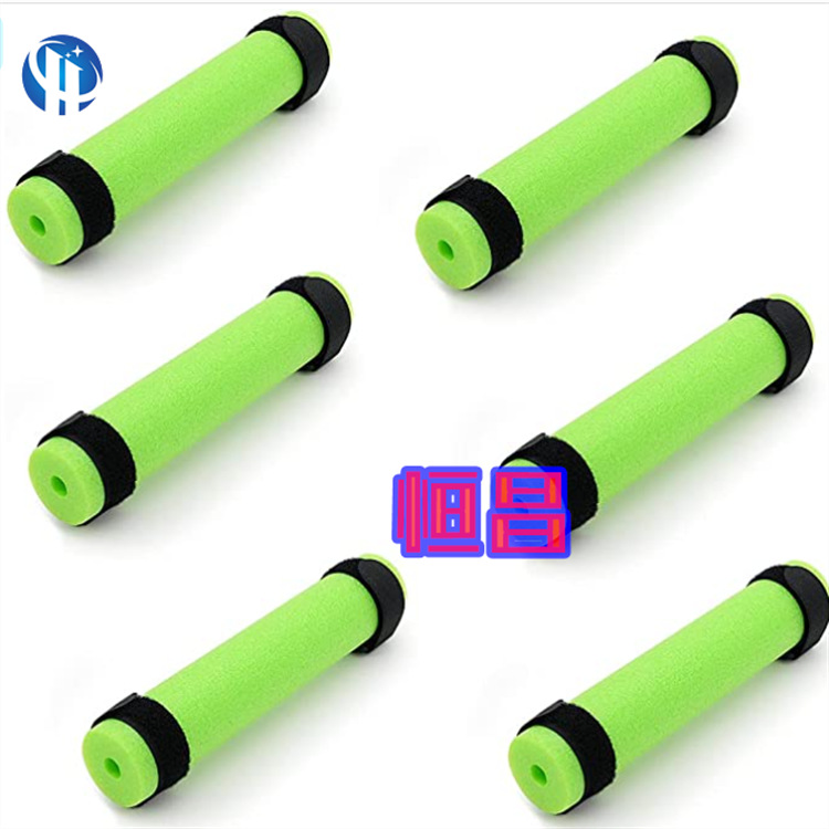 钓鱼竿海绵护套绿色可打磨EPE珍珠棉侧面开口保护套鱼竿渔具配件