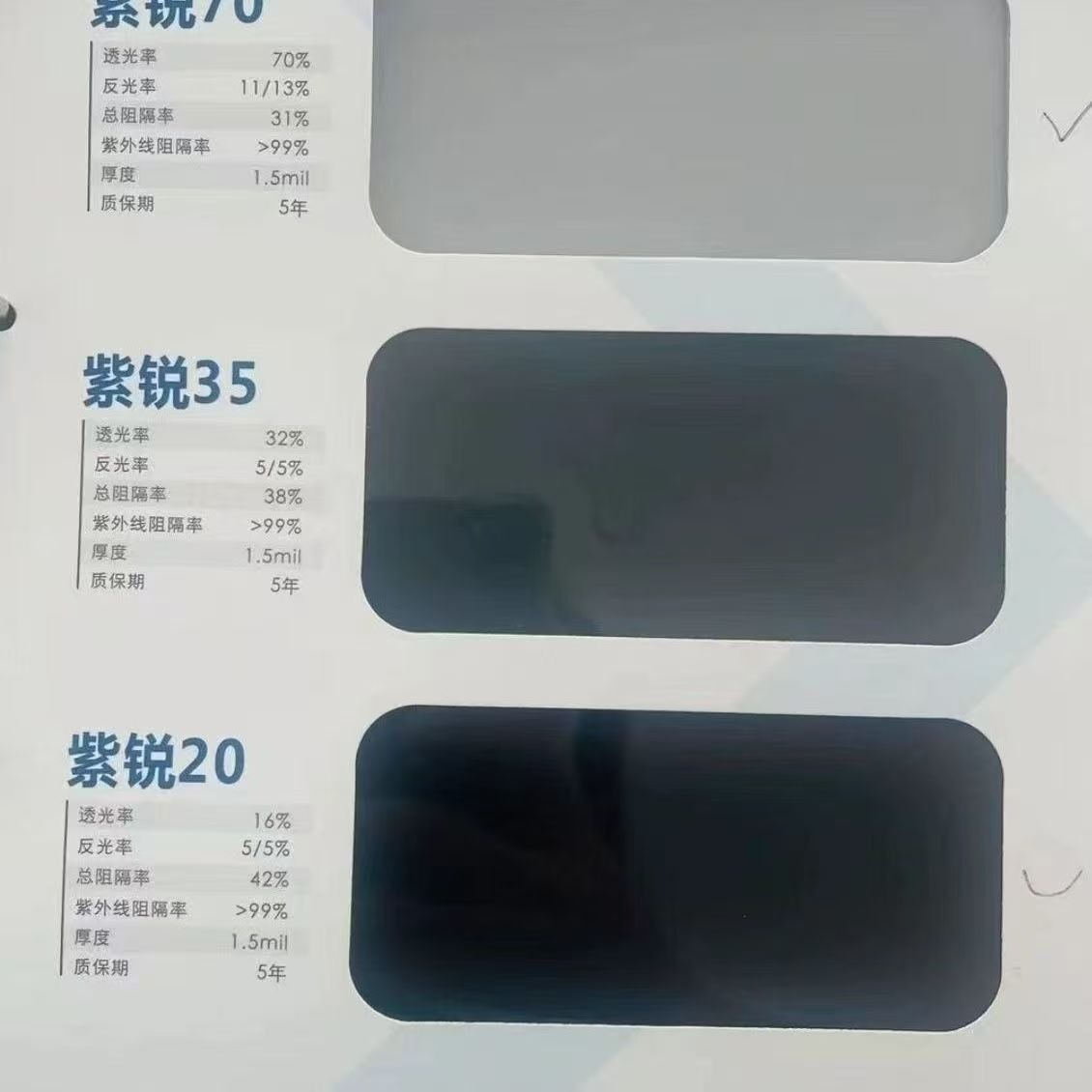 Quantum Purple Series Car Heat Insulation Solar Film Heat Insulation Film Explosion-Proof Film Whole Roll 30.1m Roll 30m Others