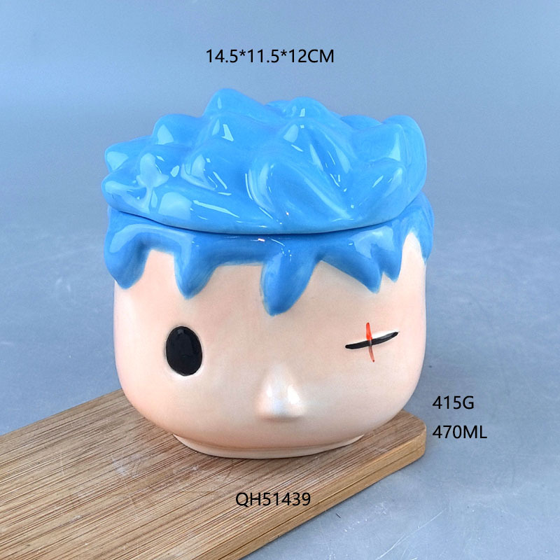 Anime One Piece Luffy Ladies Coffee Cup Platillos Dibujos animados Taza de cerámica de porcelana blanca Traje creativo de pareja de alto valor