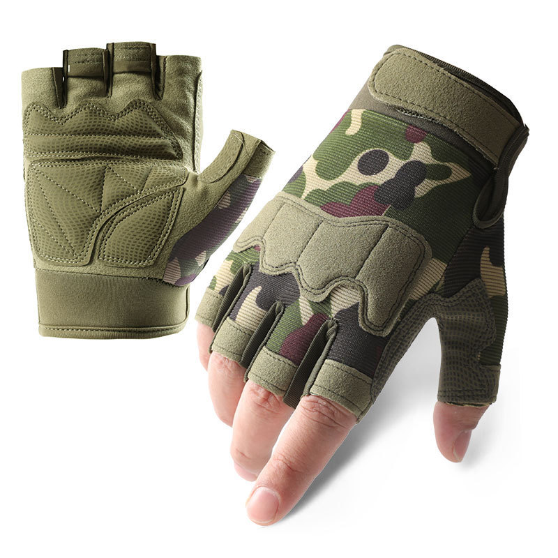 Guantes tácticos transfronterizos para hombres y mujeres al aire libre ZS - 001 entrenamiento deportivo de protección de medio dedo al aire libre fanáticos militares especiales montar