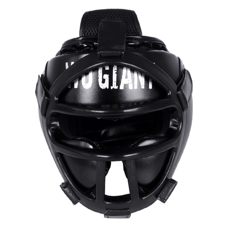 Sanda casco de boxeo de los niños profesional anti-caída de combate LUCHA CONTRA Muay Thai Mono Cara engrosada máscara cabeza protección de la cara