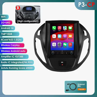 DVD Navigation — 13-21 Models of Ford - model-b-wifi-version-quad-core-264g-with-carplay-97inch-suitable-for-13-21-ford-tourneo