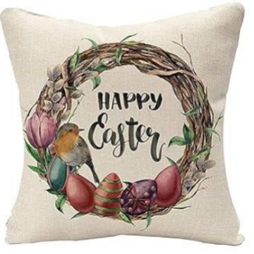Funda de Almohada de Pascua 2023, Superventas Transfronterizas, Diseño de Conejo en Lino, para Sala de Estar, Dormitorio, Cojín de Sofá image 3