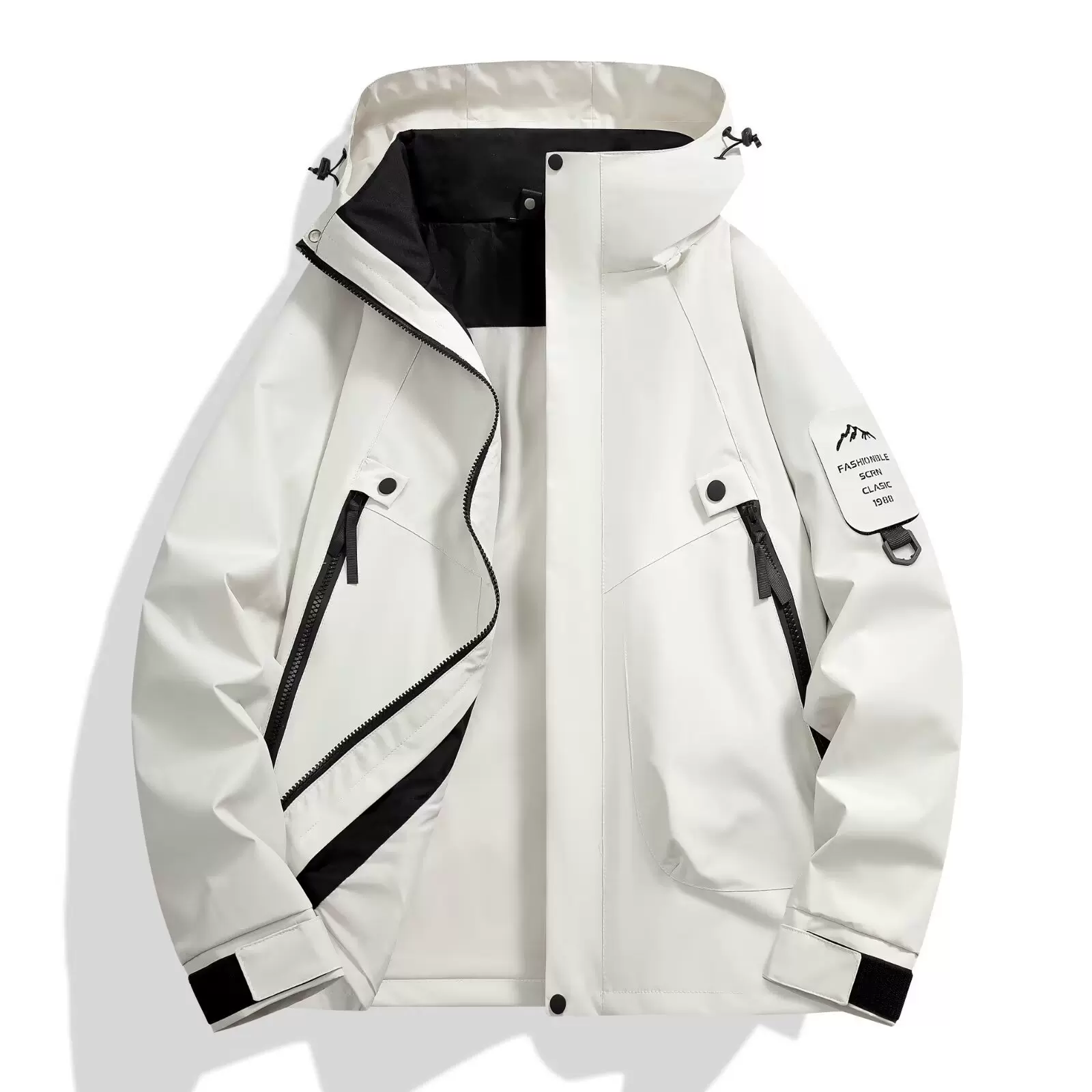 户外运动防风防水夹克外套男春秋季新款冲锋衣百搭宽松夹克外套男