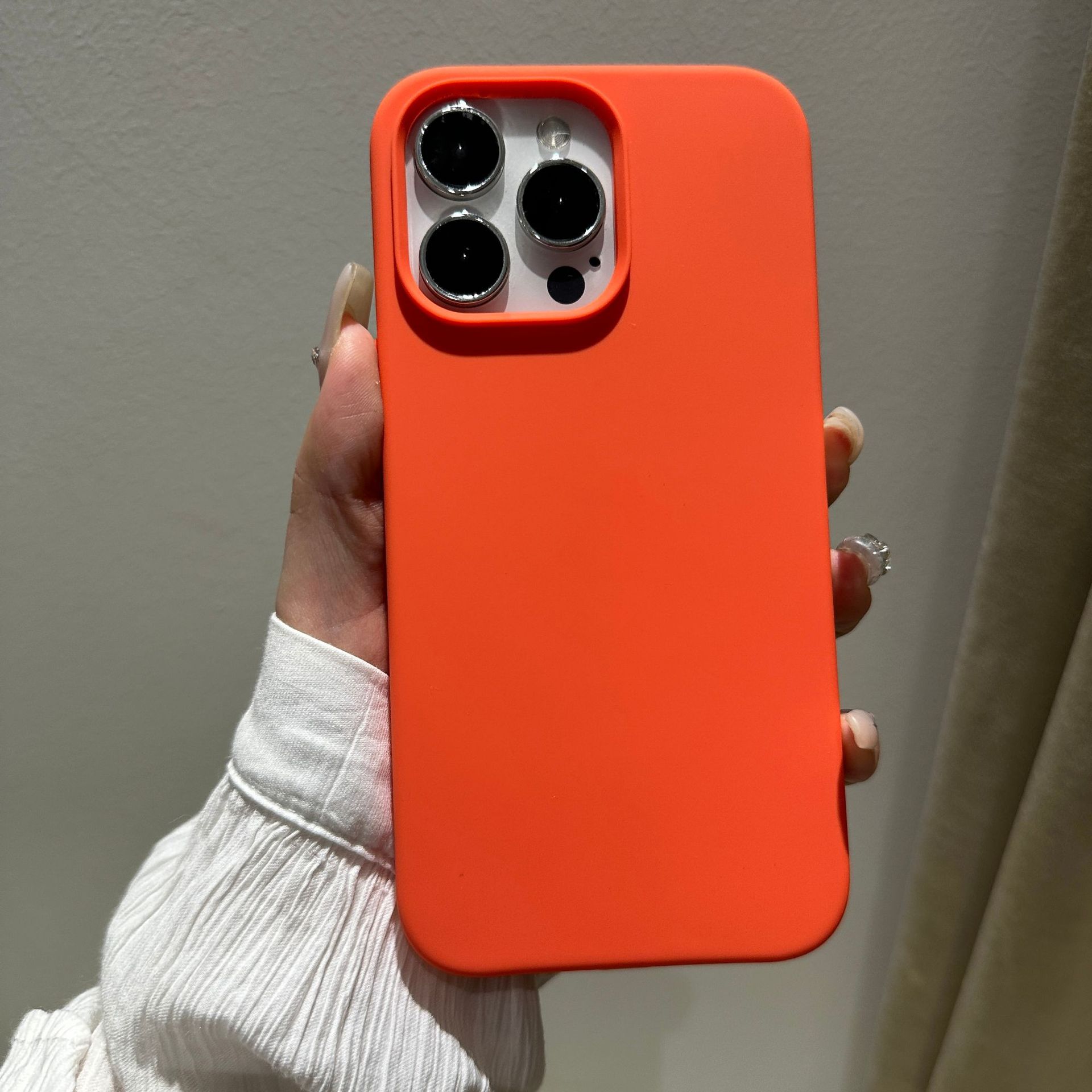 Adecuado para iphone12 funda de silicona líquida Apple 11pro piel sensación esmerilado 12max con LOGO pelusa teléfono caso