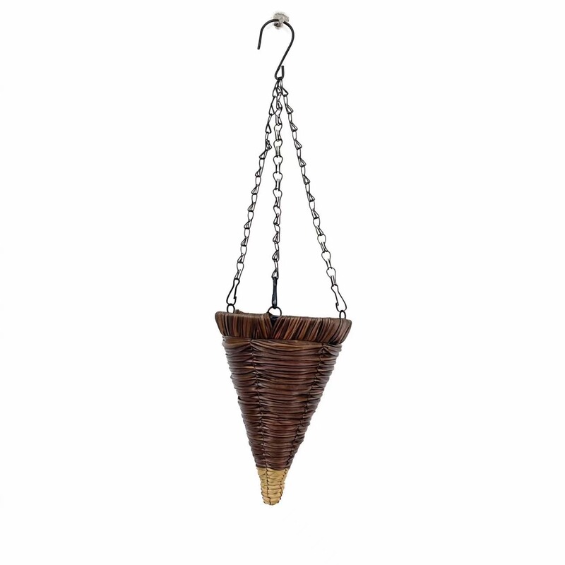 Simulated Semi-Finished Cone-Shaped Hanging Basket Wreath DIY Decorative Wreath Pastoral Hanging Flower Basket Front Door Decoration