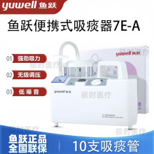 鱼跃电动吸痰器7E-A负压吸引器便携式医院用家用老人病人儿童自动