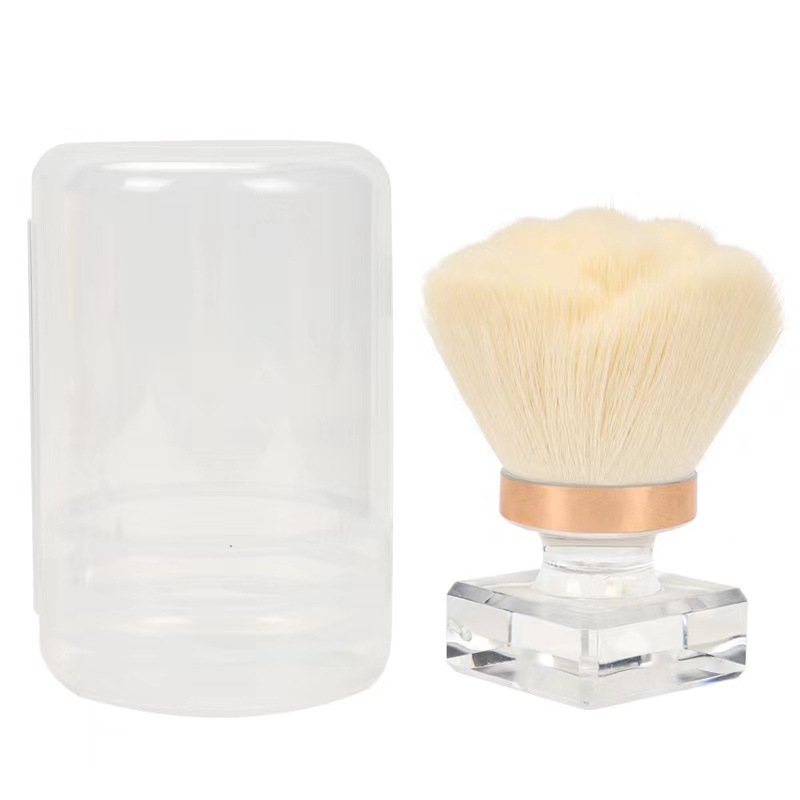 Cepillo para polvo de manicura nuevo cepillo para polvo suelto de manicura en forma de rosa cepillo de rubor de polvo suelto único cepillo de limpieza de recorte de polvo