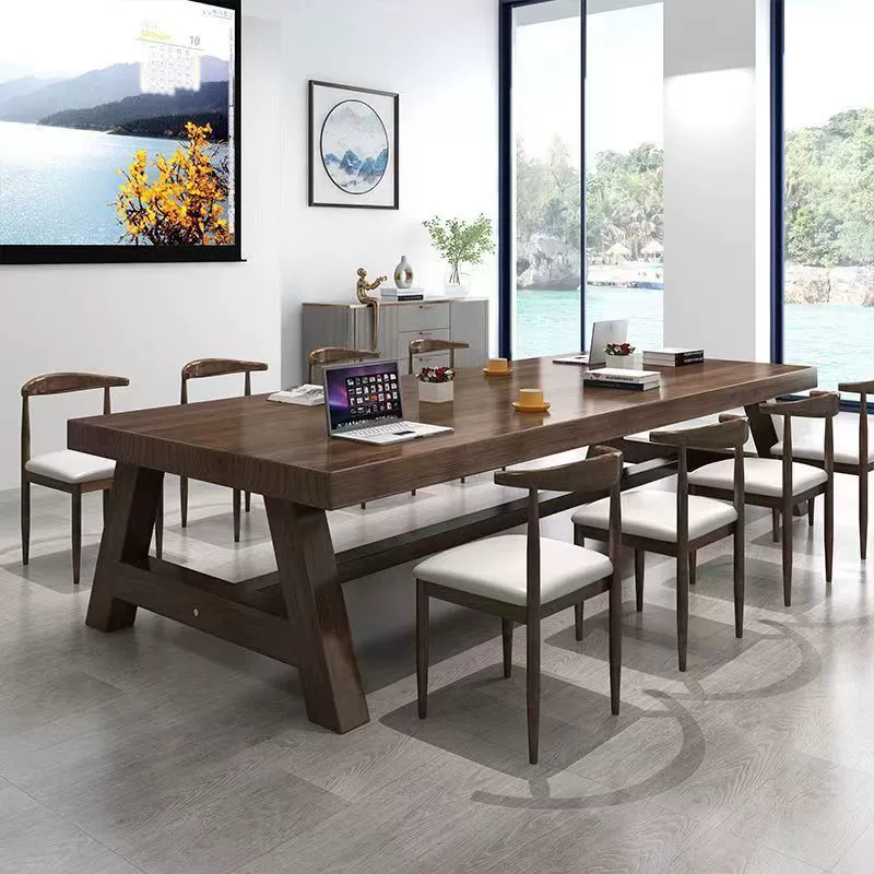 LN конференц-стол, длинный стол, прямоугольный офисный стол и стул, комбинация простого современного простого верстака, небольшой стол для переговоров