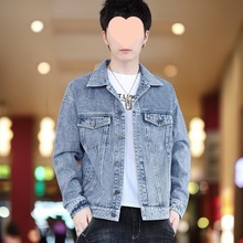 新款男士牛仔外套男春秋款宽松潮流帅气高档牛仔衣夹克秋季外套