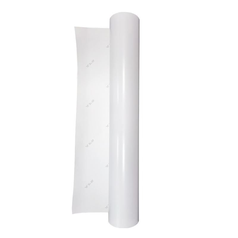 Pegamento blanco vinilo pegatinas de carrocería HS140PVC materiales publicitarios foto inkjet pegatinas signos al aire libre ventas directas de la fábrica