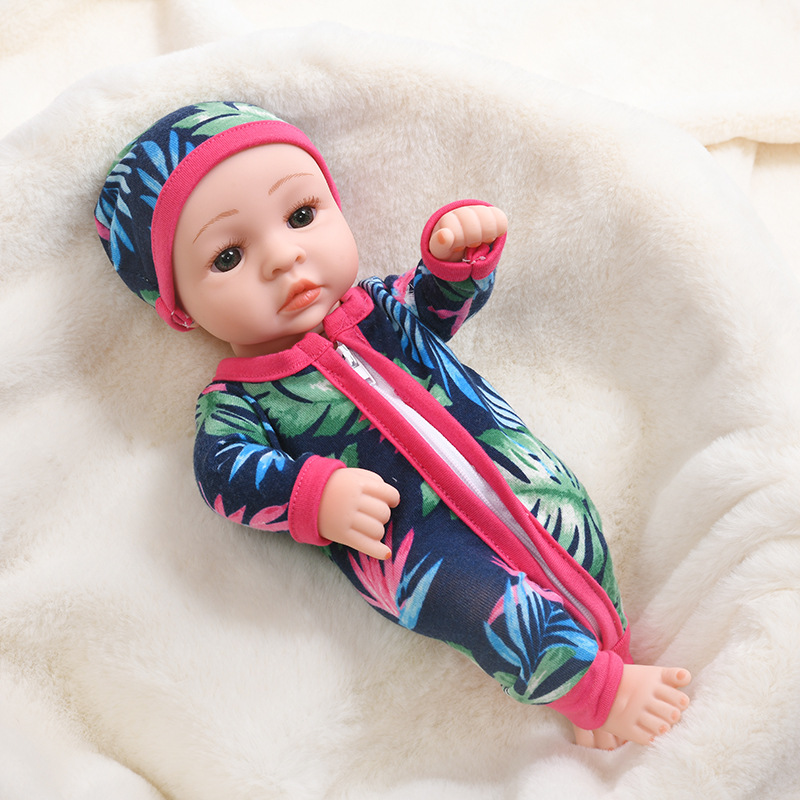 Simulación bebé renacido muñeca 30cm vinilo muñeca suave pegamento bebé dormir calmante niños jugar casa juguete