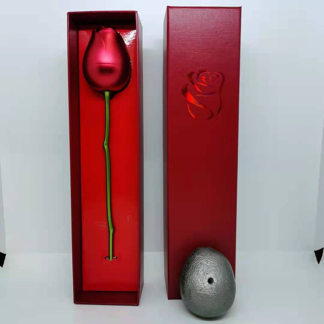 Nuevo colgante de diamante de cristal azul púrpura en forma de corazón elegante Rose cabeza collar joyero regalo de San Valentín