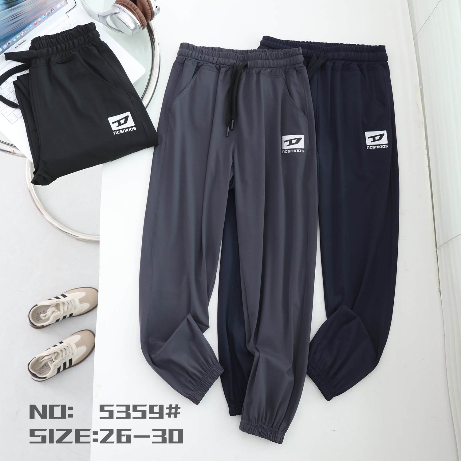 Summer children's elastic quick dry trousers for men and women