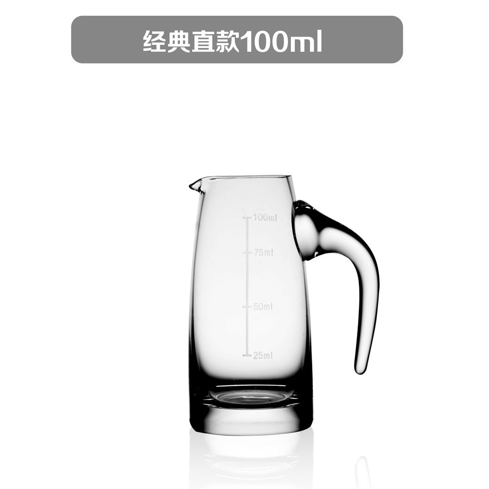 Inventario al por mayor cristal licor dispensador de vino tinto tetera de vino cucharada con una escala taza masculina clásica set