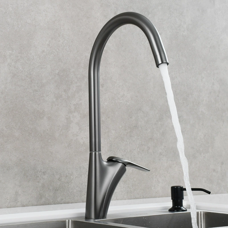 Copper hot and cold kitchen faucet bowls can rotate the faucet, house washing pot, wash basin, wash pool pool water faucet