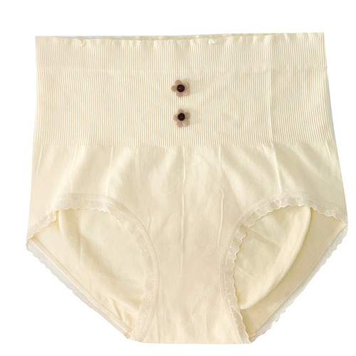New seamless Japanese style sweet lace panties for girls, mid-high waist, belly-shrinking, traceless, breathable, butt-lifting briefs.