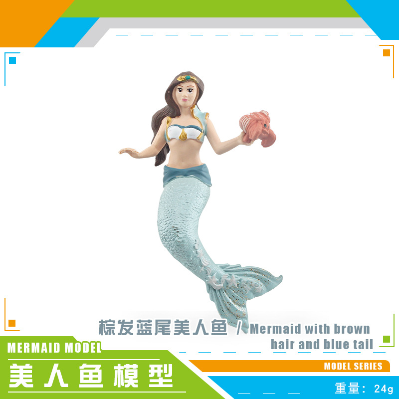 Amazon simulación mito leyenda muñeca modelo cognitivo de los niños sirena océano escena estática adornos
