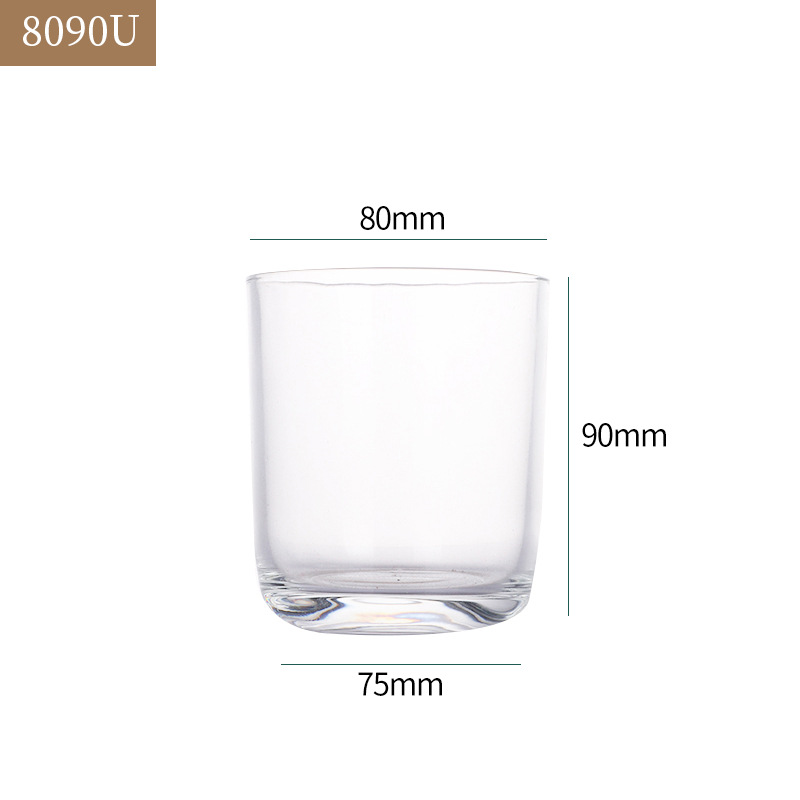 DIY tazas de vidrio perfumadas claras y simples vela casera vela casera vela recipiente de vidrio vacío taza